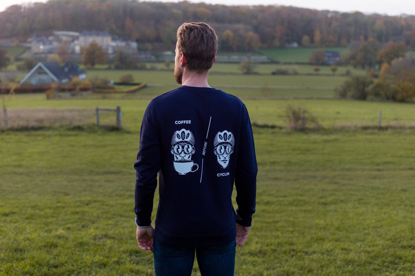 Coffee Before Cycling Spaceman Unisex Sweater
