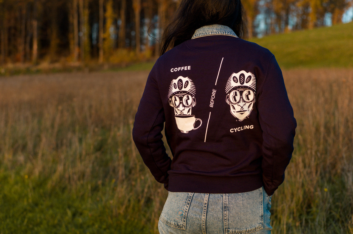 Coffee Before Cycling Spaceman Unisex Sweater