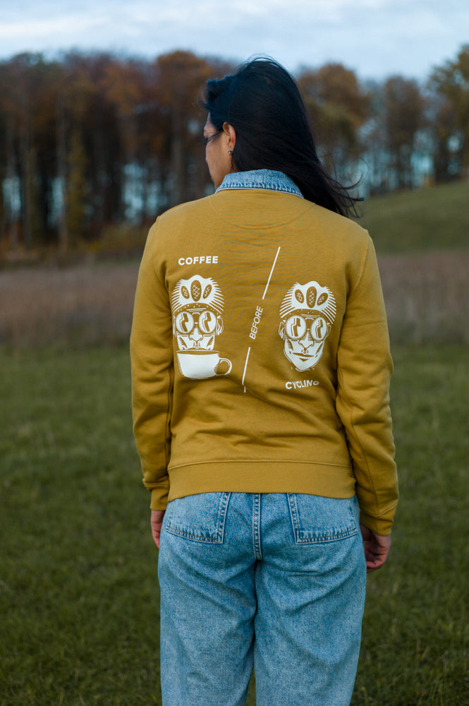 Coffee Before Cycling Spaceman Unisex Sweater