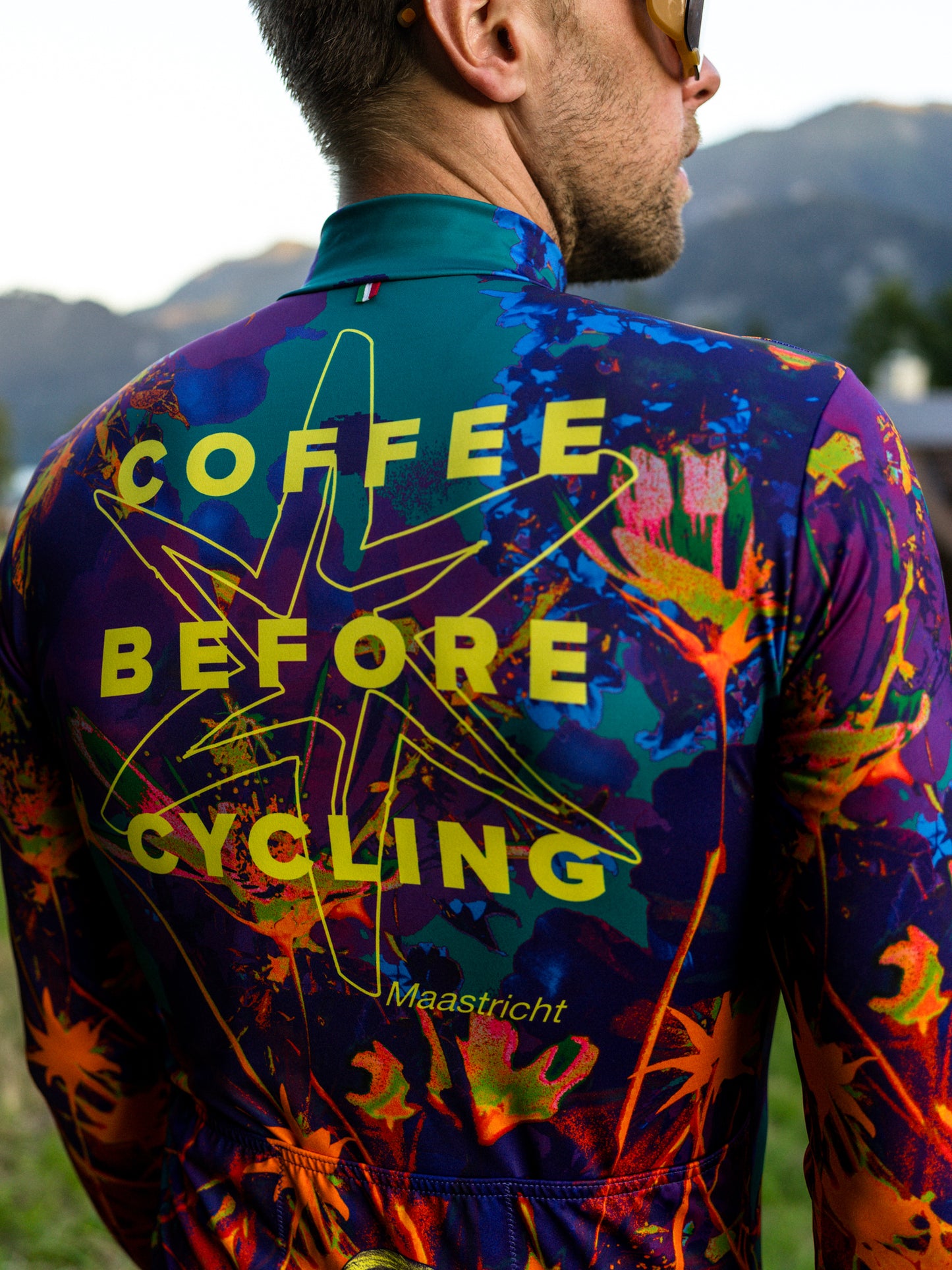 Coffee Before Cycling x Santini Fireworks Unisex Longsleeve Cycling Jersey