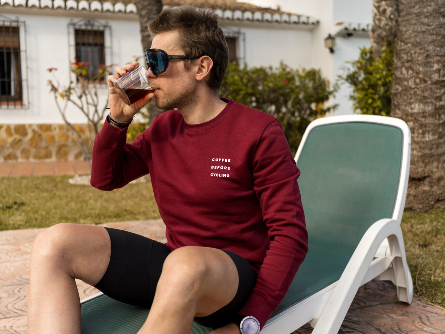 Coffee Before Cycling Spaceman Unisex Sweater