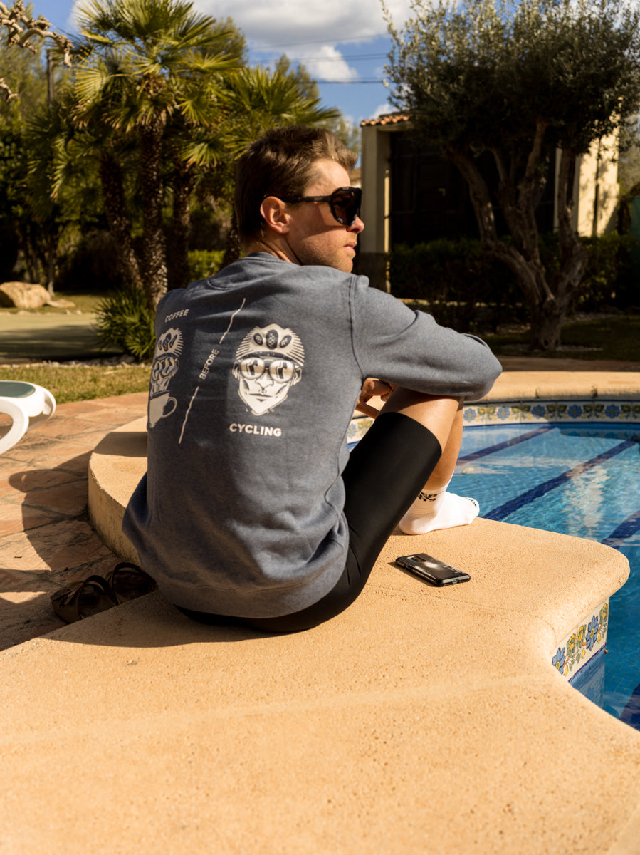 Coffee Before Cycling Spaceman Unisex Sweater