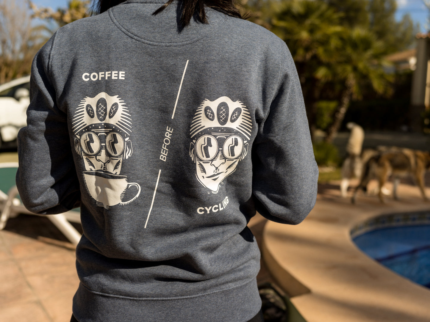 Coffee Before Cycling Spaceman Unisex Sweater
