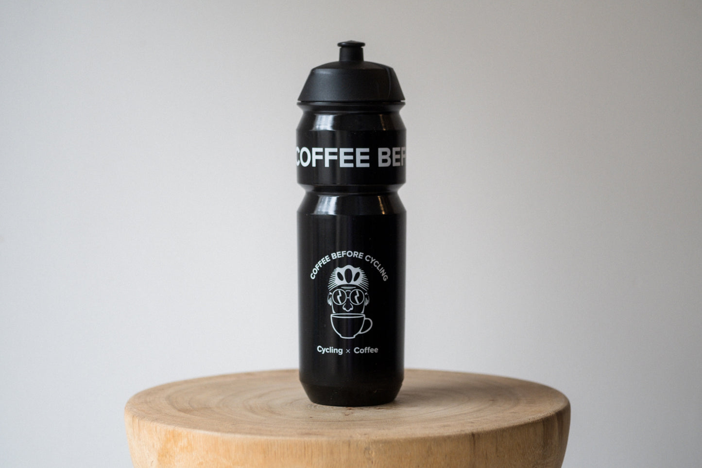 Coffee Before Cycling Bio Waterbottle Black / White 750ml