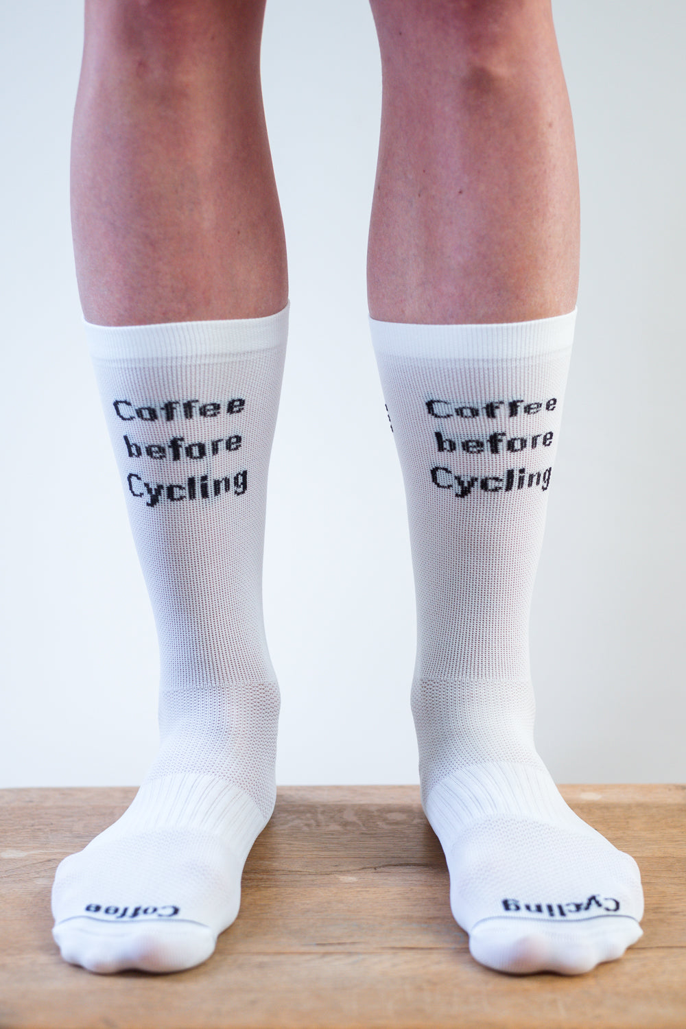 Double Shot No Sugar Cycling Socks White