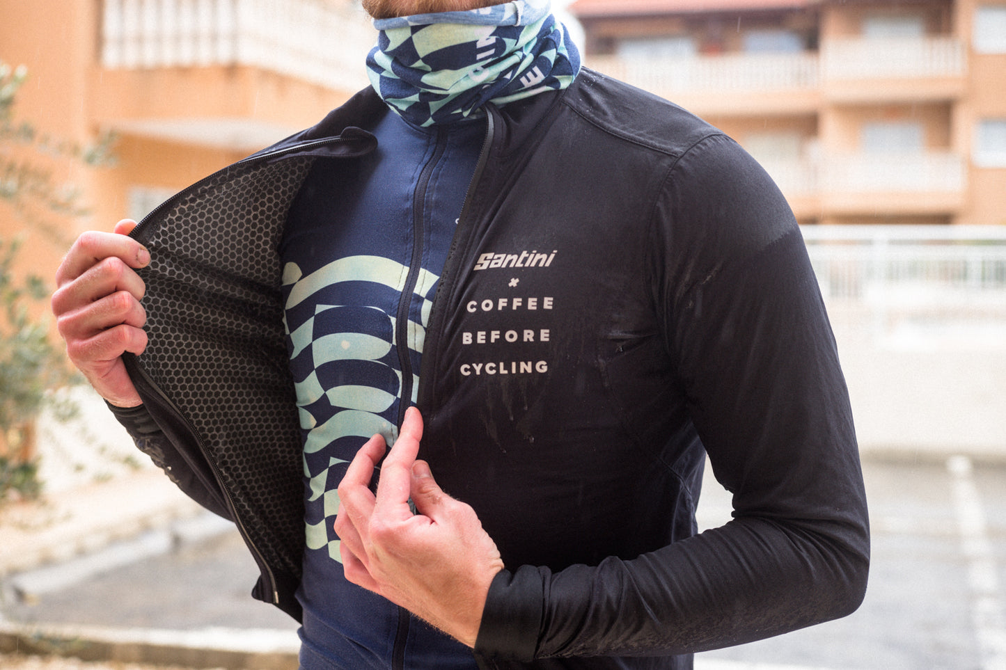 Coffee Before Cycling x Santini Rain Jacket Unisex
