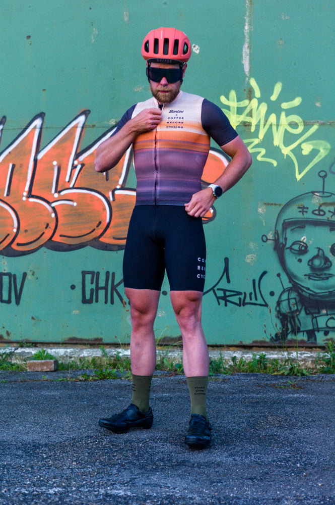 Coffee before Cycling x Santini Men's Bibshorts Black