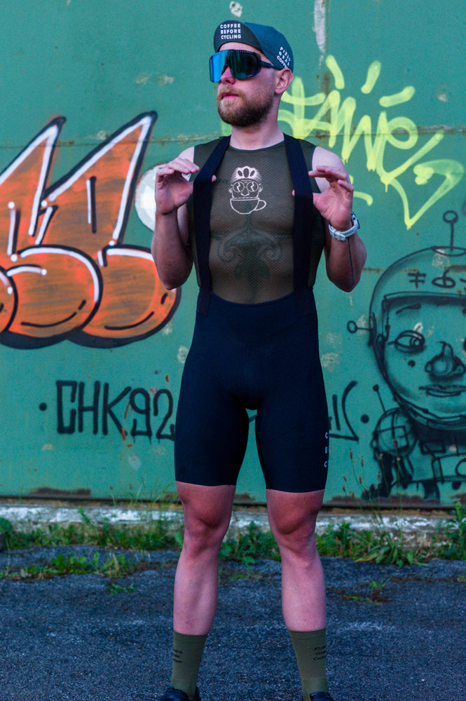 Coffee before Cycling x Santini Men's Bibshorts Black
