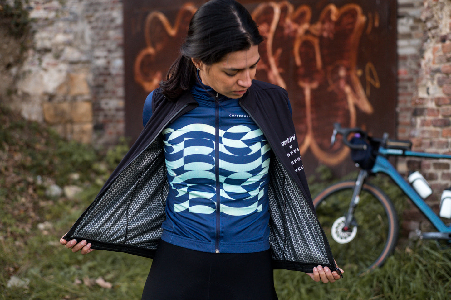 Coffee Before Cycling x Santini Rain Wind Vest Unisex