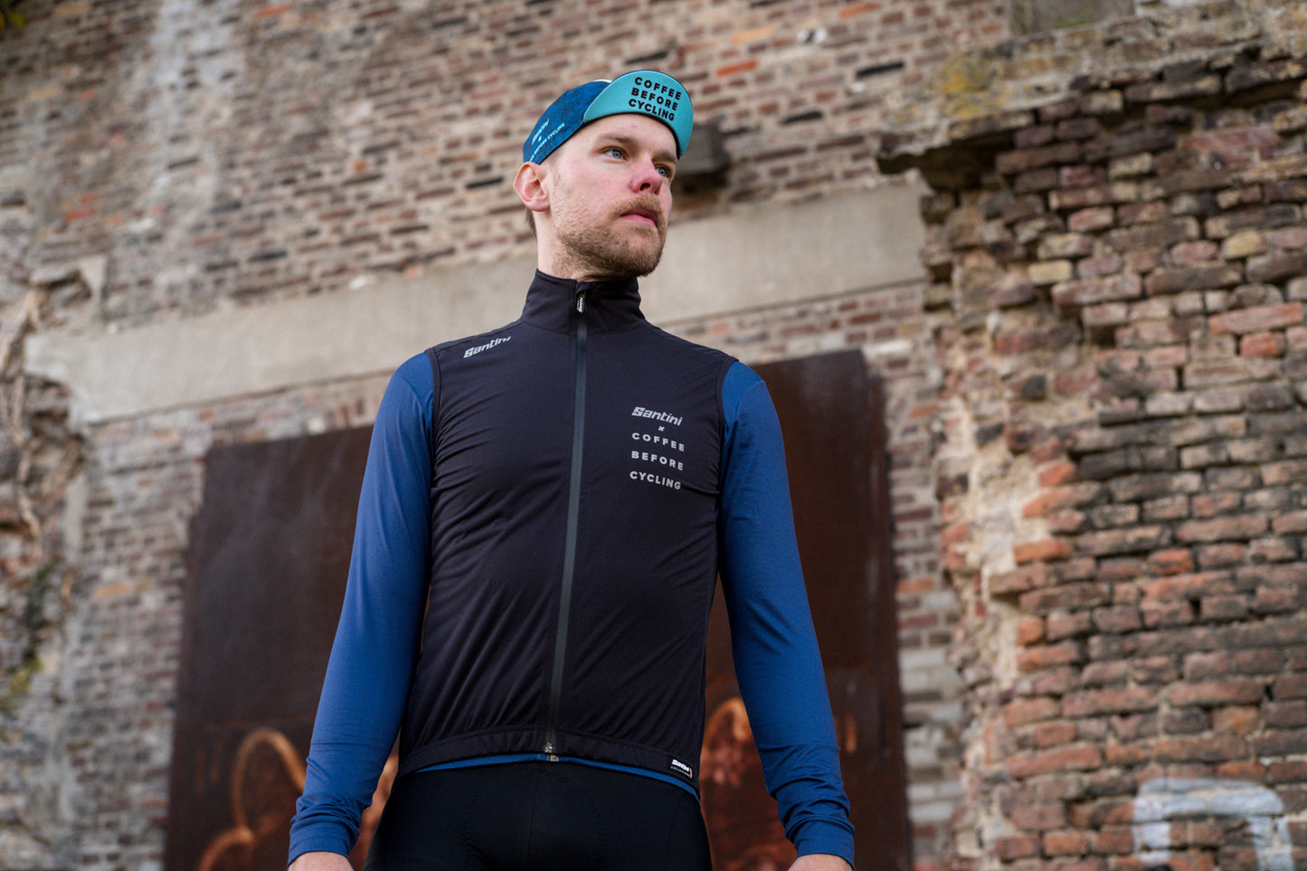 Coffee Before Cycling x Santini Rain Wind Vest Unisex