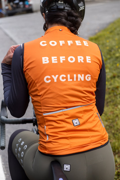 Coffee Before Cycling x Santini Unisex Packable Showerproof Windvest