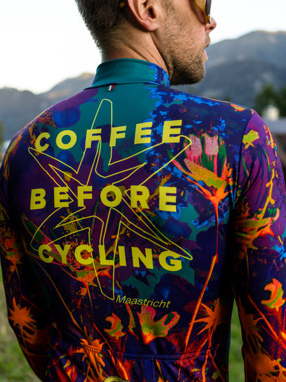 Coffee Before Cycling x Santini Fireworks Unisex Longsleeve Cycling Jersey