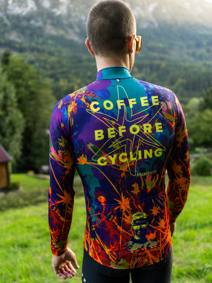 Coffee Before Cycling x Santini Fireworks Unisex Longsleeve Cycling Jersey