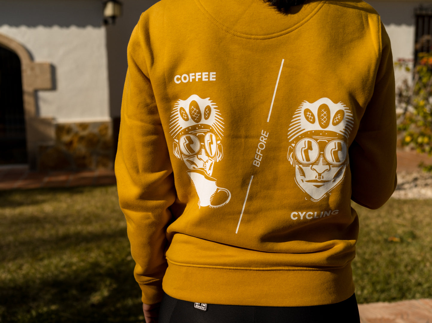 Coffee Before Cycling Spaceman Unisex Sweater