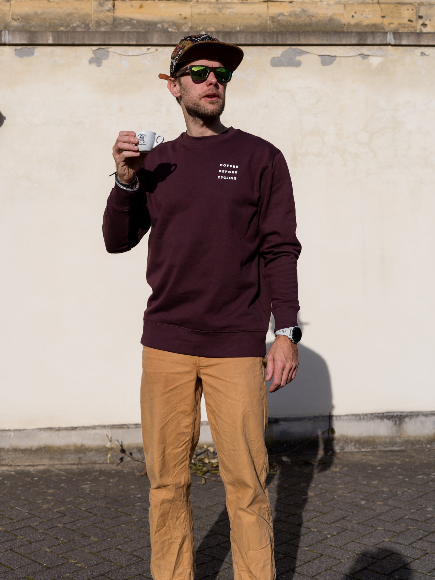 Coffee Before Cycling Spaceman Unisex Sweater