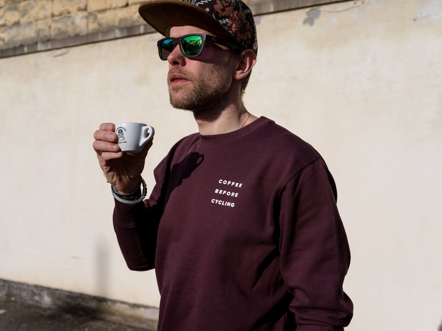 Coffee Before Cycling Spaceman Unisex Sweater