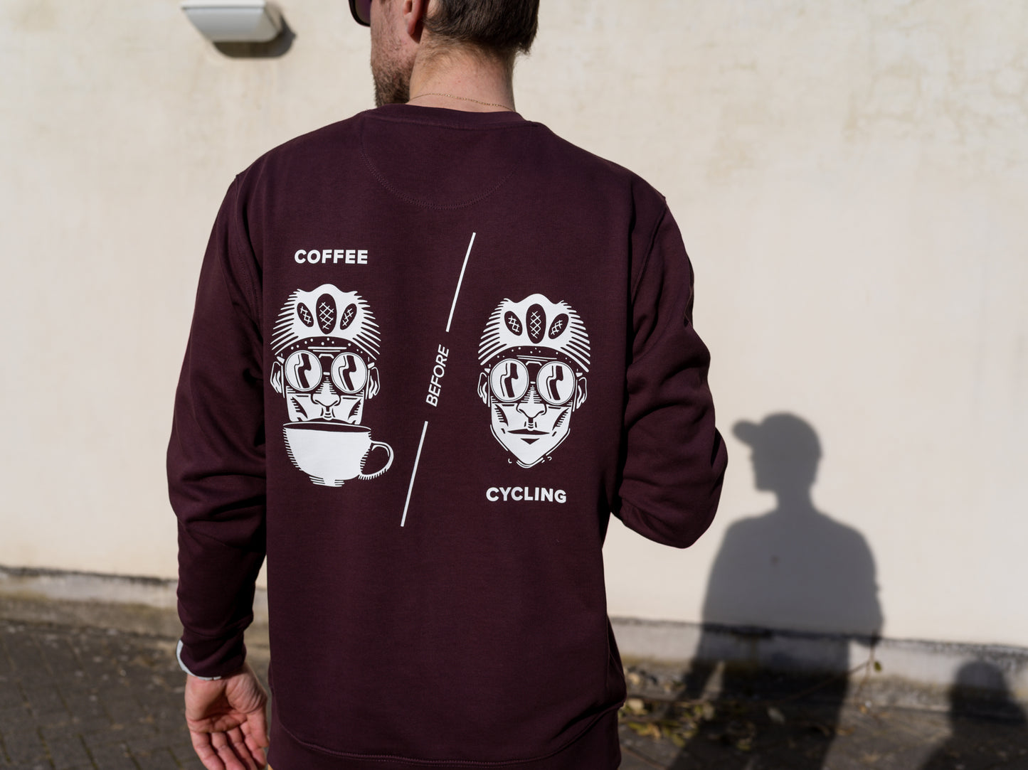 Coffee Before Cycling Spaceman Unisex Sweater