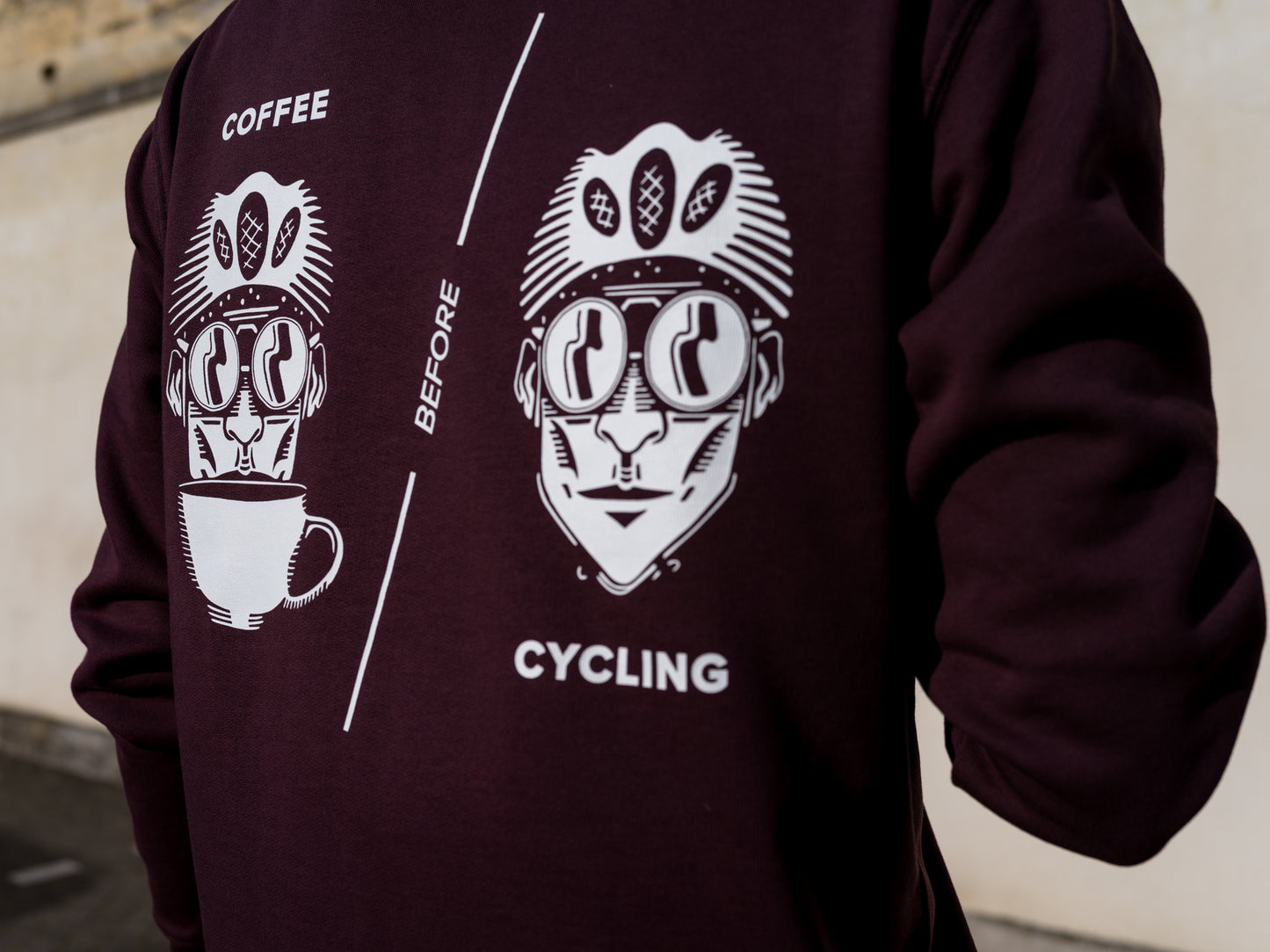 Coffee Before Cycling Spaceman Unisex Sweater