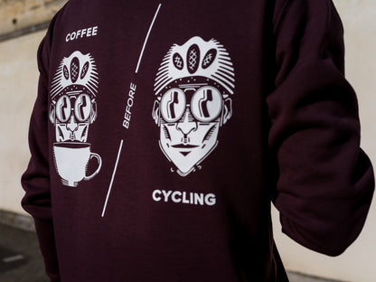 Coffee Before Cycling Spaceman Unisex Sweater