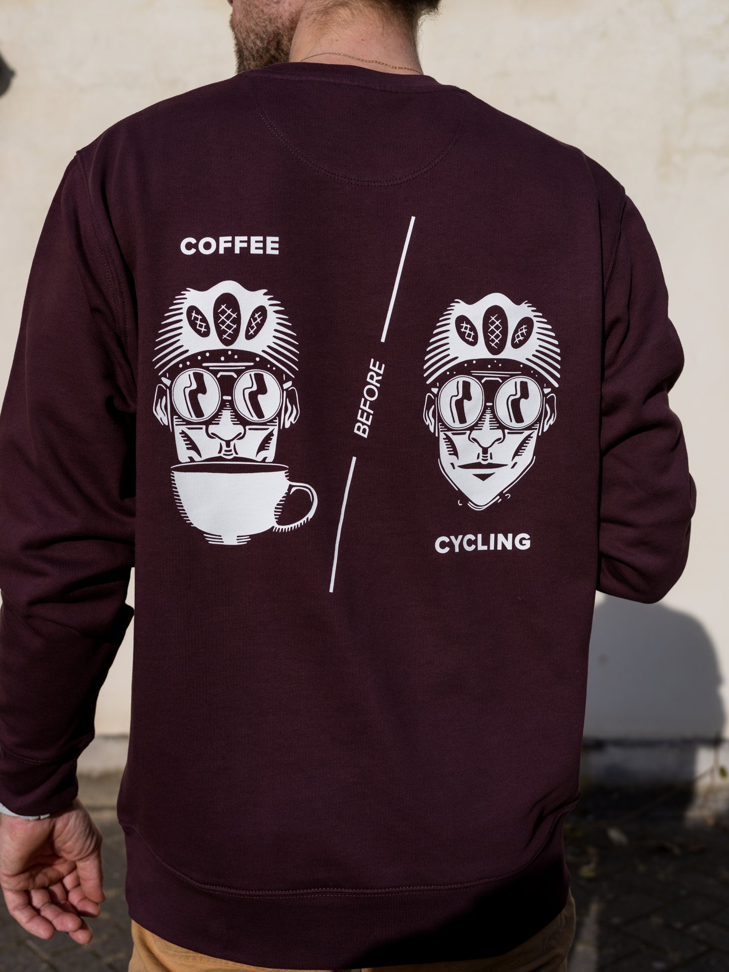 Coffee Before Cycling Spaceman Unisex Sweater