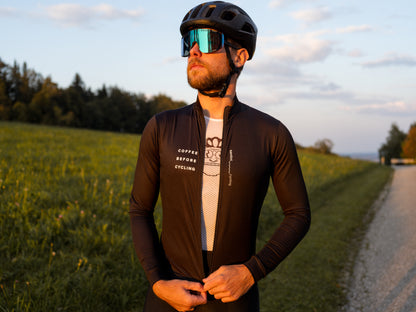 Coffee Before Cycling x Santini Black Stealth Longsleeve