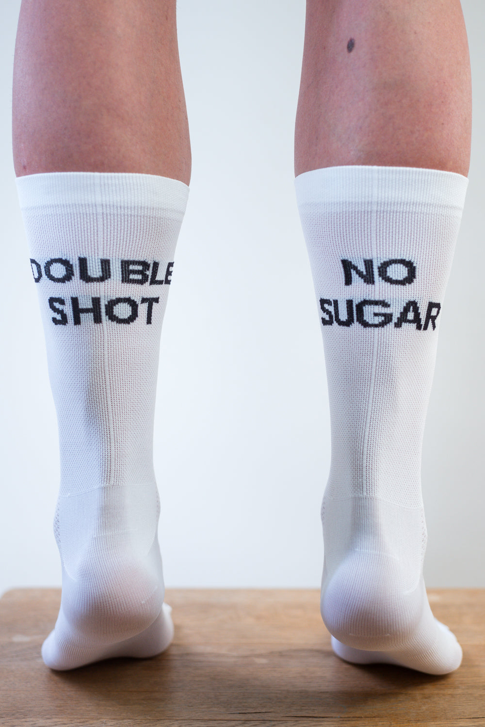 Double Shot No Sugar Cycling Socks White