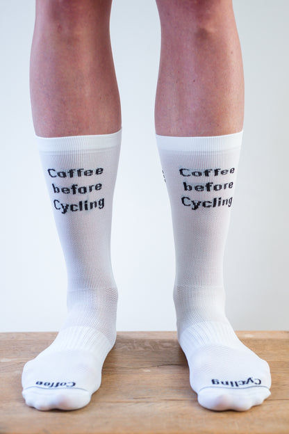 Double Shot No Sugar Cycling Socks White