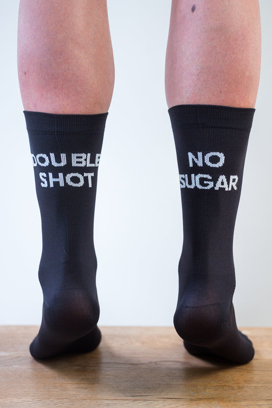 Double Shot No Sugar Cycling Socks Black