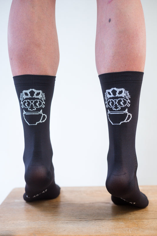 Coffee before Cycling - Classic Cycling Socks Black