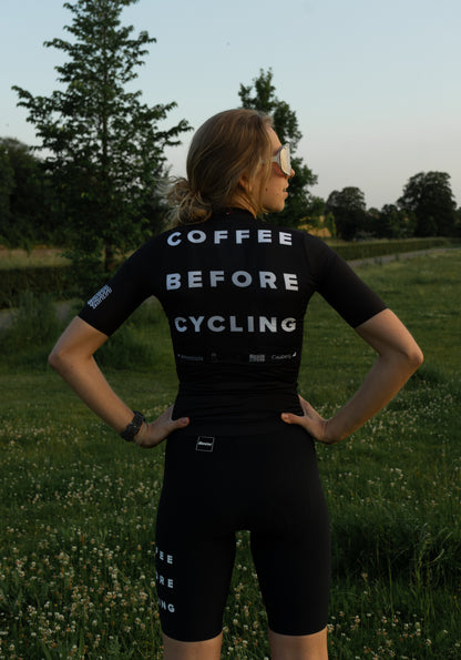 Coffee Before Cycling x Santini Classic Black Unisex Jersey