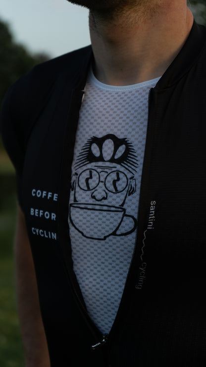 Coffee Before Cycling x Santini Classic Black Unisex Jersey