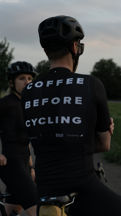 Coffee Before Cycling x Santini Classic Black Unisex Jersey