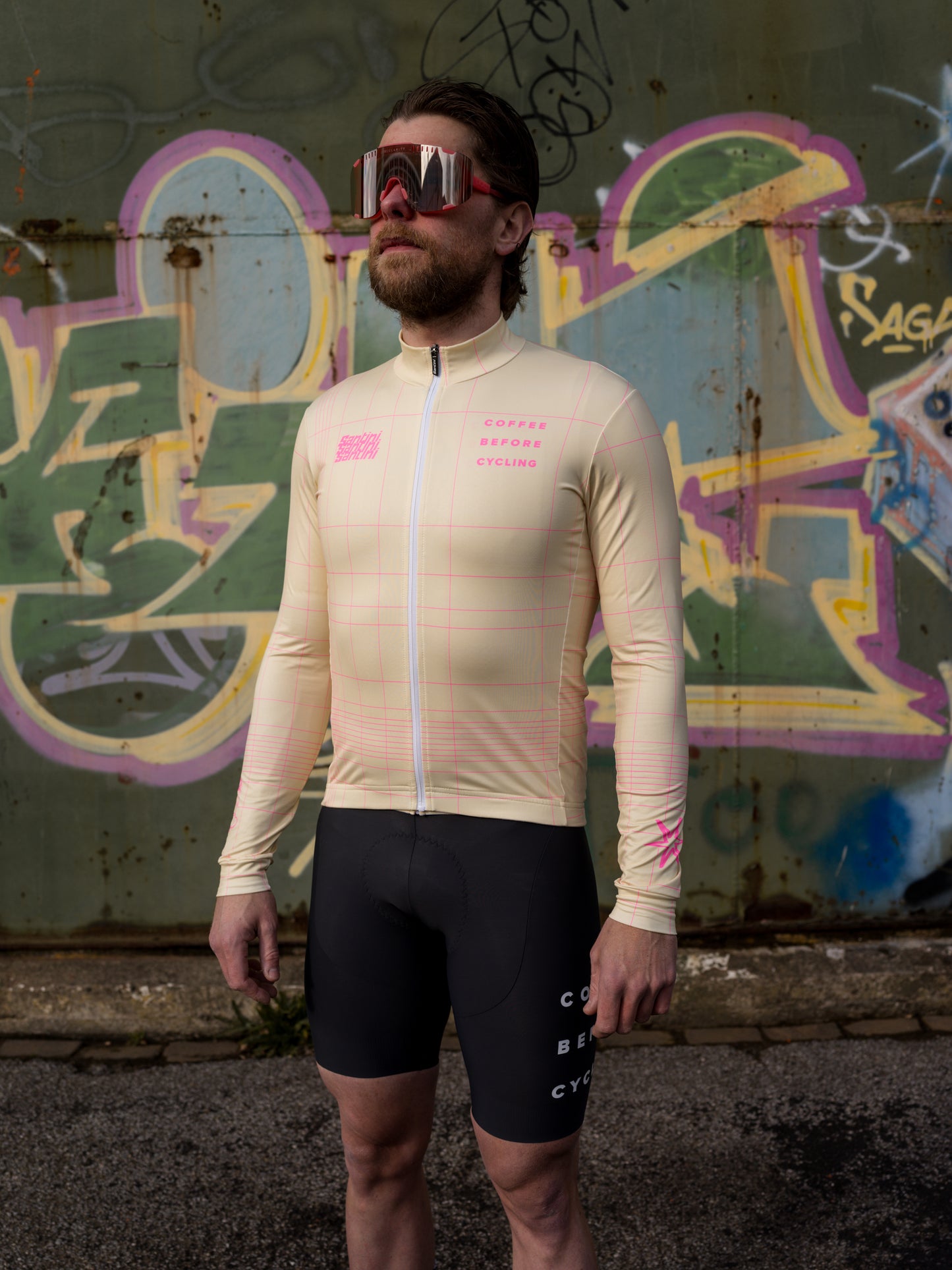 Coffee Before Cycling x Santini Mosa Trajectum Unisex Longsleeve Cycling Jersey