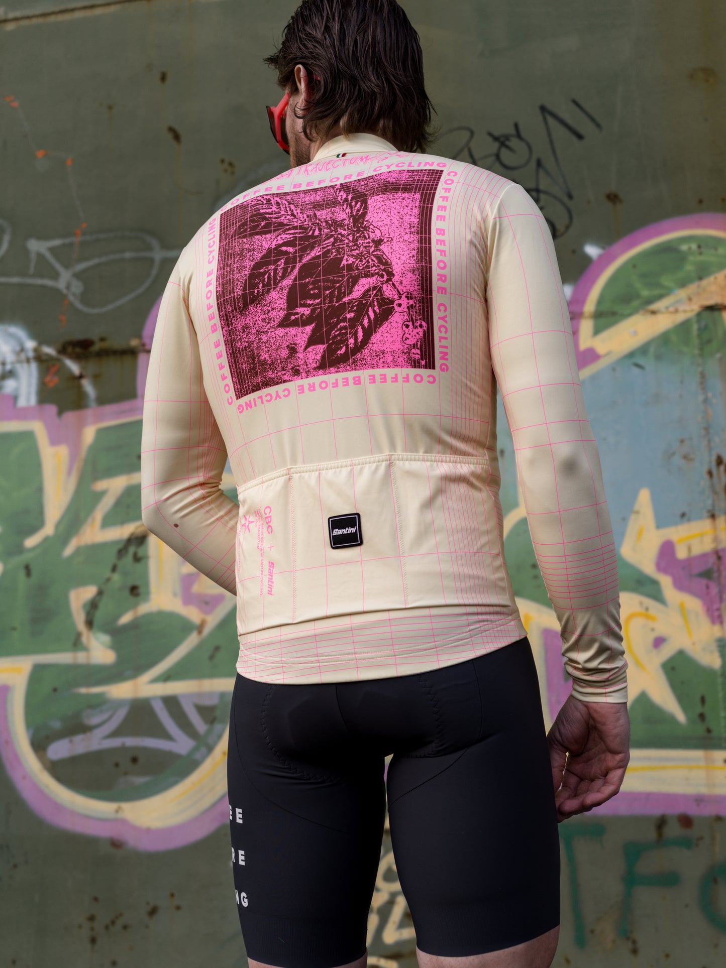 Coffee Before Cycling x Santini Mosa Trajectum Unisex Longsleeve Cycling Jersey
